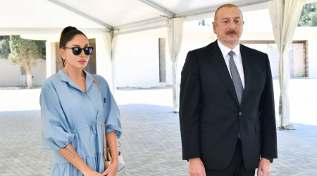 Prezident və xanımı Ağdərədə Vəngli və Kolatağ kəndlərinin sakinləri ilə GÖRÜŞDÜLƏR