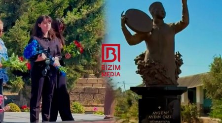 Aygün Bəylərin qızı anasının MƏZARI BAŞINDA - VİDEO