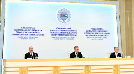 Liderlərin iştirakı ilə Türkmənbaşı şəhərində sənədlərin imzalanması mərasimi –FOTO/VİDEO