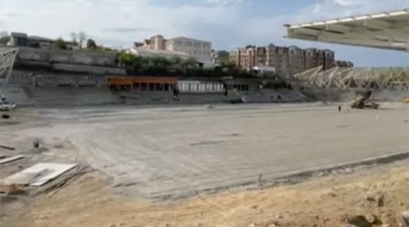 Xankəndi stadionu yenidən belə qurulur - VİDEO