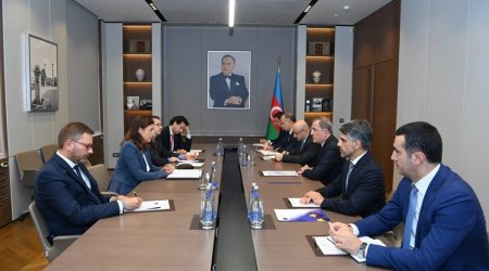 Ceyhun Bayramov Aİ nümayəndəliyinin yeni təyin olunmuş rəhbərini QƏBUL ETDİ - FOTO