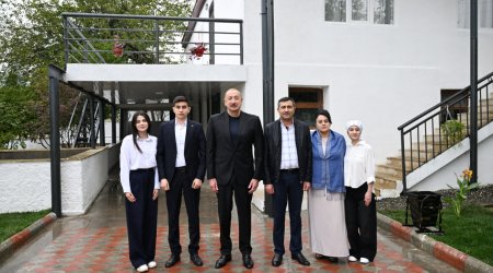 Prezident Hadrut qəsəbəsində - FOTO/VİDEO
