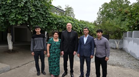 Prezident Xocalı rayonunun Badara kəndində - FOTO/VİDEO