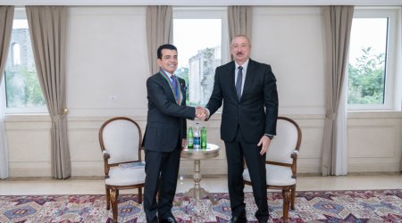 Prezident ICESCO-nun Baş direktorunu "Dostluq" ordeni ilə TƏLTİF ETDİ - FOTO