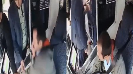 Avtobus sürücüsünü döyən şəxs SAXLANILDI - FOTO