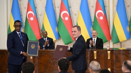 İlham Əliyevin və Pol Kaqamenin iştirakı ilə sənədlərin mübadiləsi mərasimi oldu - VİDEO