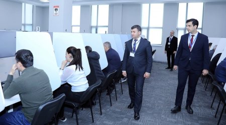 Hakimliyə namizədlər imtahan verdi - FOTO
