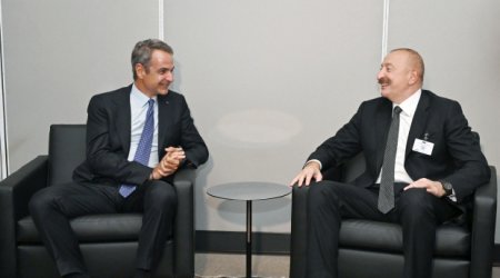İlham Əliyev BMT-nin mənzil-qərargahında Yunanıstanın Baş naziri ilə görüşüb - FOTO/VİDEO