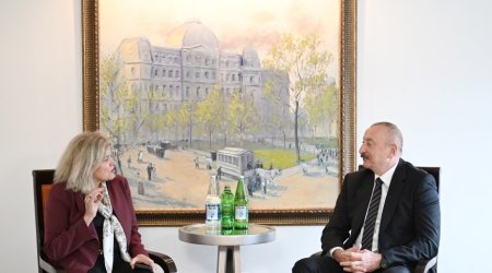 İlham Əliyev Nyu-Yorkda “Franklin Templeton” şirkətinin prezidenti ilə görüşüb - FOTO
