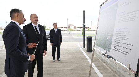 Prezident İlham Əliyev “BakuBus” MMC-nin Gəncə Avtoparkının açılışında – FOTO