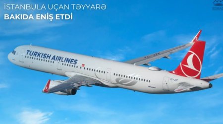 İstanbula uçan təyyarə Bakıda məcburi eniş etdi