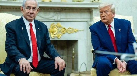 Tramp Netanyahunu Ağ Evdə QARŞILADI - VİDEO