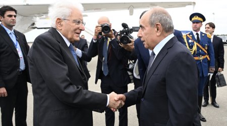 İtaliya Prezidenti Azərbaycana GƏLDİ - FOTO