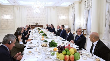İtaliya Prezidentinin şərəfinə rəsmi ZİYAFƏT VERİLDİ