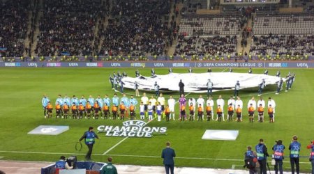 "Qarabağ" - "Kopenhagen" oyununda "Şəhidlər ölməz, vətən bölünməz" - VİDEO