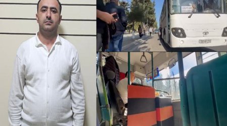 Narkotikin təsiri altında sərnişin avtobusu sürən şəxs həbs olundu - VİDEO