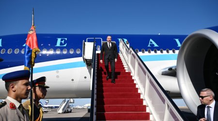 İlham Əliyev Misirə getdi - FOTO