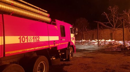 Göyçayda yeşik sexində güclü YANĞIN - FOTO/VİDEO