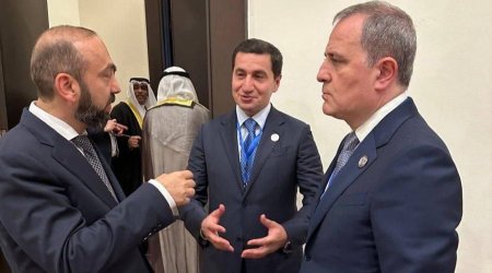Hikmət Hacıyev, Ceyhun Bayramov və Mirzoyan BİR ARADA - FOTO