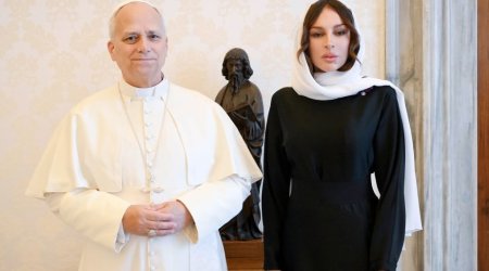 Birinci xanım Roma Papası ilə görüşü ilə bağlı paylaşım etdi - FOTO