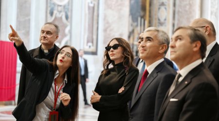 Birinci vitse-prezident Vatikanda Müqəddəs Pyotr Bazilikasında – FOTO/VİDEO