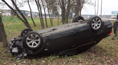 Daşkəsən yolunda maşın aşdı - Sürücü xəstəxanalıq oldu