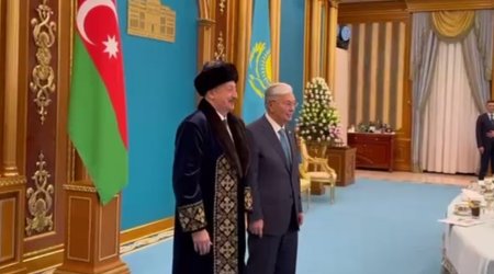 Tokayevdən İlham Əliyevə hədiyyə - VİDEO