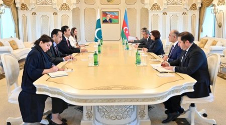 Sahibə Qafarova Pakistan Senatının sədri ilə görüşüb - FOTO