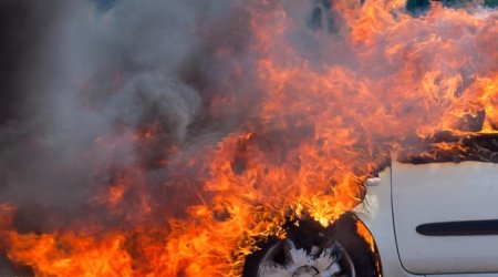 Salyanda “Haval” yandı - VİDEO