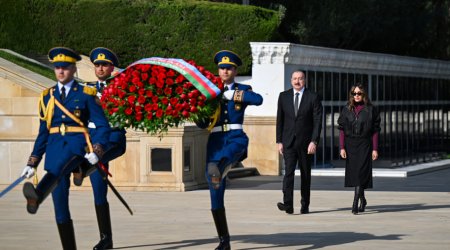 İlham Əliyev və Mehriban Əliyeva Şəhidlər xiyabanını ziyarət etdilər – FOTO/VİDEO
