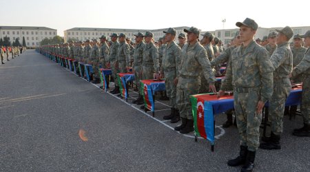 Gənc əsgərlər Vətənə sadiq olacaqlarına söz verdilər - FOTO