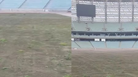 Bakı Olimpiya Stadionunun ot örtüyünün vəziyyəti barədə AÇIQLAMA - VİDEO
