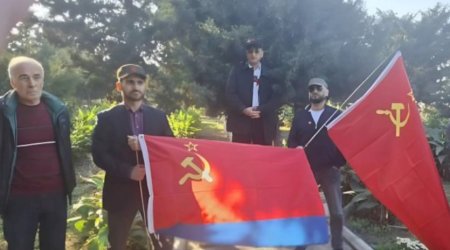 Bakıda SSRİ bayrağı qaldıran şəxslərə ittiham ELAN OLUNDU - FOTO