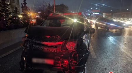 Bakı-Sumqayıt magistralında nasaz avtomobil zəncirvari qəzaya səbəb oldu – VİDEO