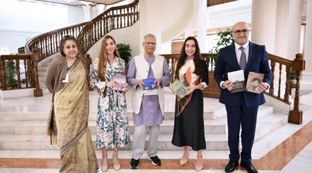 Leyla Əliyeva və Arzu Əliyeva Dəkkədə Nobel Sülh Mükafatı laureatı ilə görüşdü - FOTO