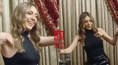 Türk aktrisa Bakıda Azərbaycan rəqsi oynadı - VİDEO