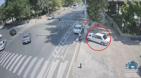 Bakıda piyadalar ölümdən son anda xilas oldular - ANBAAN VİDEO