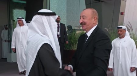 Prezident Əbu-Dabidə belə qarşılandı &ndash; VİDEO