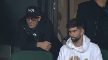 Zidan oğlunu Mərakeşdə tribunadan izlədi