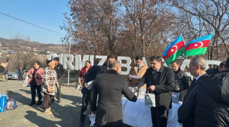 Növbəti köç karvanı Qırmızı Bazar qəsəbəsinə çatdı &ndash; FOTO/VİDEO