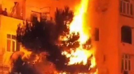 Sumqayıtda bayram gecəsi yanğın &ndash; VİDEO