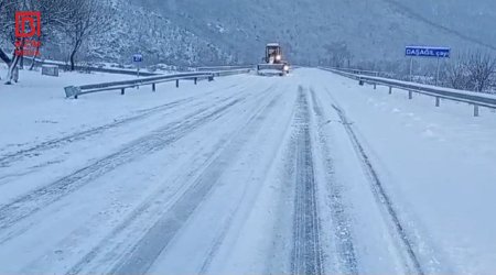 Güclü qarın yağdığı Şimal-qərb bölgəsində SON DURUM – FOTO