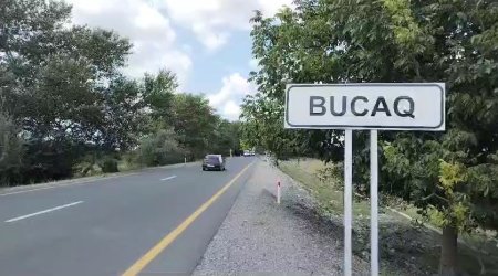 Oğuzda &ldquo;Mercedes&rdquo; yoldan çıxaraq ağaca dəydi - FOTO