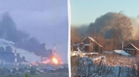 Ukrayna gecə saatlarında Rusiyaya DƏHŞƏT YAŞATDI - Raket-artilleriya arsenalı, neft bazası&hellip; - VİDEO