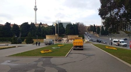 Şəhidlər xiyabanında 20 Yanvar faciəsinin ildönümü ilə bağlı hazırlıq işlərinə başlanıldı