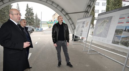 İlham Əliyev Ağdərənin Baş planı ilə tanış oldu - FOTO