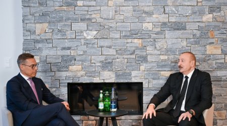 İlham Əliyev Davosda Finlandiya Prezidenti ilə görüşdü &ndash; FOTO