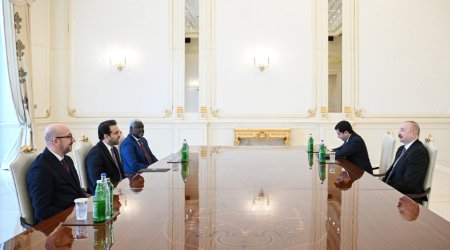 İlham Əliyev &ldquo;Zayed İnsan Qardaşlığı Mükafatı&rdquo; ilə bağlı nümayəndə heyətini qəbul etdi - FOTO/VİDEO