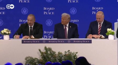 İlham Əliyev Azərbaycanın Sülh Şurasına təsisçi üzv kimi qoşulması ilə bağlı sənədi İMZALADI &ndash; VİDEO