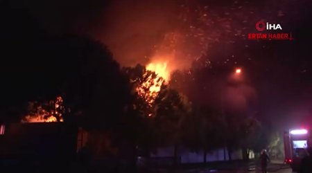 Bursada fabrik yanır - VİDEO